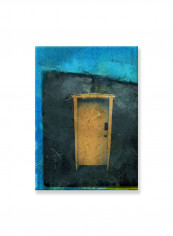 Abstract Painting Wall Art Canvas Black 50x70centimeter