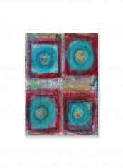 Abstract Painting Wall Art Canvas Red 50x70centimeter