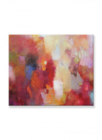 Abstract Painting Wall Art Canvas Red 70x50centimeter