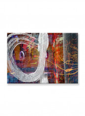 Abstract Painting Wall Art Canvas White 70x50centimeter