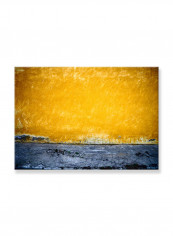 Abstract Painting Wall Art Canvas Yellow 70x50centimeter