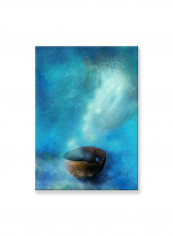 Abstract Painting Wall Art Canvas Blue 50x70centimeter