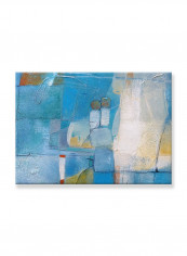 Abstract Painting Wall Art Canvas Blue 70x50centimeter