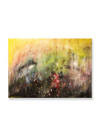 Abstract Painting Wall Art Canvas Green 70x50centimeter
