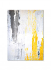 Vintage Canvas Painting White/Yellow 50x70centimeter