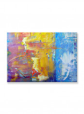 Abstract Painting Wall Art Canvas Yellow 70x50centimeter