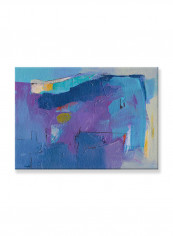 Abstract Painting Wall Art Canvas Blue 70x50centimeter
