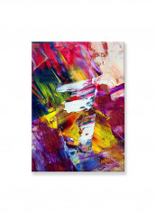 Abstract Painting Wall Art Canvas Purple 50x70centimeter