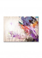 Abstract Painting Wall Art Canvas White 70x50centimeter