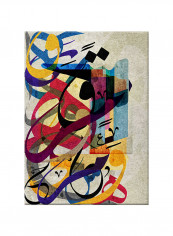 Vintage Arabic Calligraphy Canvas Painting Multicolour 50x70centimeter