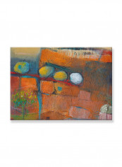 Abstract Painting Wall Art Canvas Orange 70x50centimeter