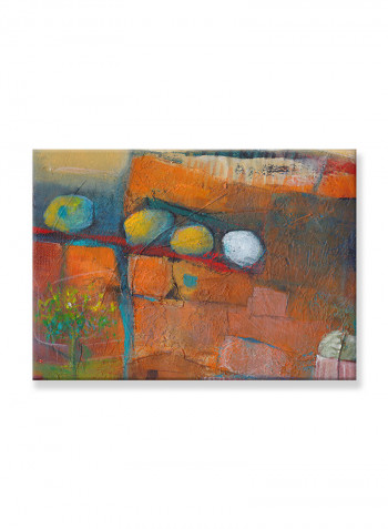 Abstract Painting Wall Art Canvas Orange 70x50centimeter