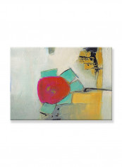 Abstract Painting Wall Art Canvas White 70x50centimeter