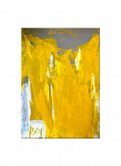 Vintage Canvas Painting Yellow 50x70centimeter