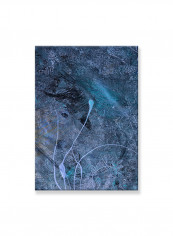 Abstract Painting Wall Art Canvas Blue 50x70centimeter