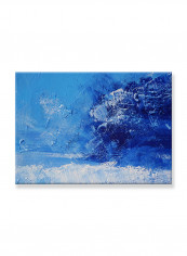 Abstract Painting Wall Art Canvas Blue 70x50centimeter