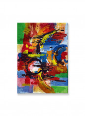 Abstract Painting Wall Art Canvas Red 50x70centimeter
