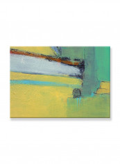 Abstract Painting Wall Art Canvas Yellow 70x50centimeter