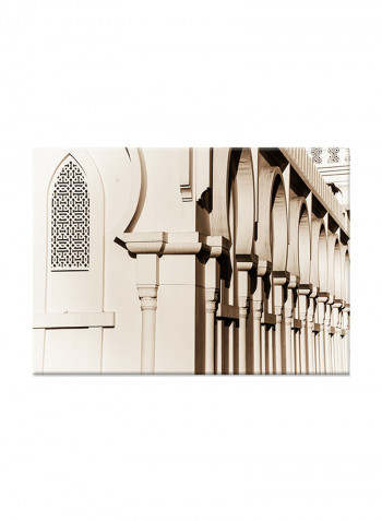 Architecture Abstract On Canvas Painting Brown 70x50centimeter