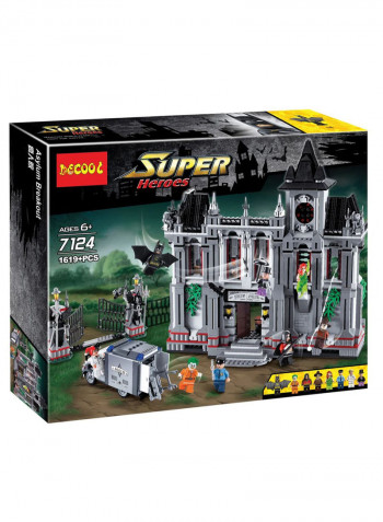 Super Heroes Asylum Breakout Building Blocks With 8 Hero Figures 7124