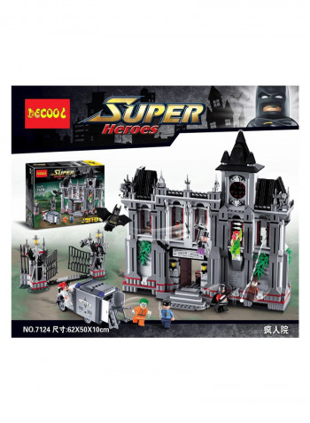 Super Heroes Asylum Breakout Building Blocks With 8 Hero Figures 7124
