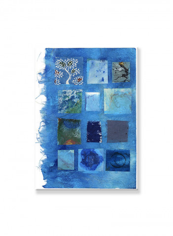 Abstract Painting Wall Art Canvas Blue 50x70centimeter