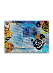 Abstract Painting Wall Art Canvas Blue 70x50centimeter