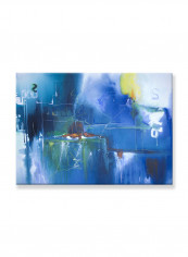 Abstract Painting Wall Art Canvas Green 70x50centimeter