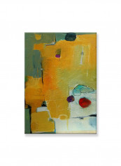 Abstract Painting Wall Art Canvas Yellow 50x70centimeter