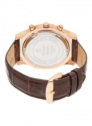 Men's Leather Analog Wrist Watch LS1151ROO