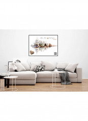 Customized Mosaic Soundwave Wall Painting With QR Code To Scan And Reveal The Hidden Message/Video Multicolour A4