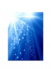 White Shiny Rays On Blue Background Art On Canvas Painting Blue 50x70centimeter