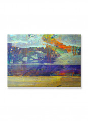 Abstract Painting Wall Art Canvas Purple 70x50centimeter