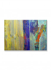 Abstract Painting Wall Art Canvas Yellow 70x50centimeter