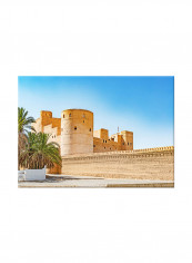 Oriental Castle In The Desert On Canvas Painting Multicolour 70x50centimeter