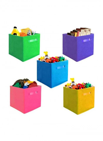 Pack Of 10 Durable Storage Bins Multicolour 10.5x10.5x11inch