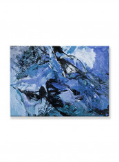 Abstract Painting Wall Art Canvas Blue 70x50centimeter
