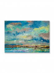 Abstract Painting Wall Art Canvas Multicolour 70x50centimeter