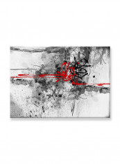 Abstract Painting Wall Art Canvas Red 70x50centimeter