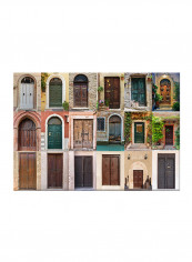 The Doors In Green Hues Photo On Canvas Painting Multicolour 70x50centimeter
