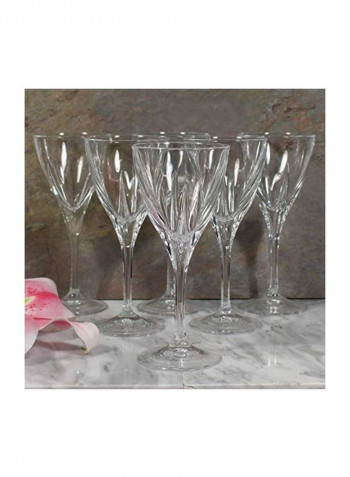 6-Piece Crystal Fusion Glasses Clear 7ounce