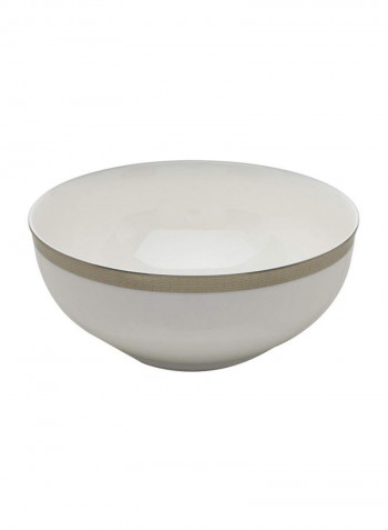 Vegetable Bowl White/Gold 9inch