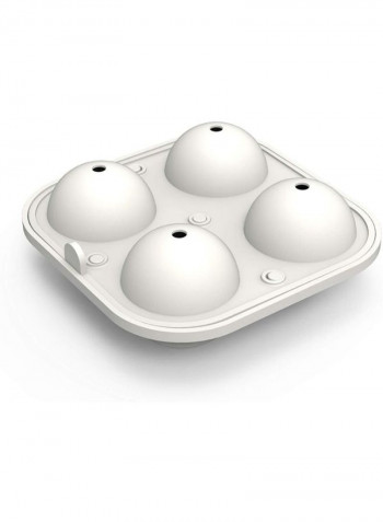4-Piece Silicone Ice Tray White