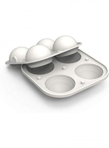 4-Piece Silicone Ice Tray White