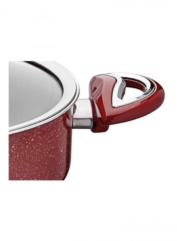 Granite Shallow Casserole Red/Clear 32cm