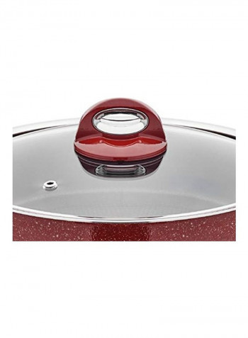 Granite Shallow Casserole Red/Clear 32cm
