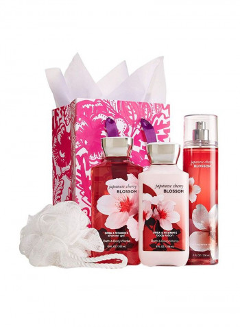 Bath & Body Works Japanese Cherry Blossom 4 Piece Gift Set (4 Piece Set)
