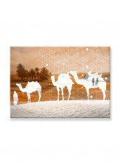 Abstract Painting Wall Art Canvas Brown 70x50centimeter