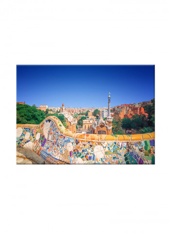 View On City Photo On Canvas Painting Multicolour 70x50centimeter