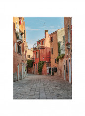 Vintage Street View Photo On Canvas Painting Multicolour 50x70centimeter